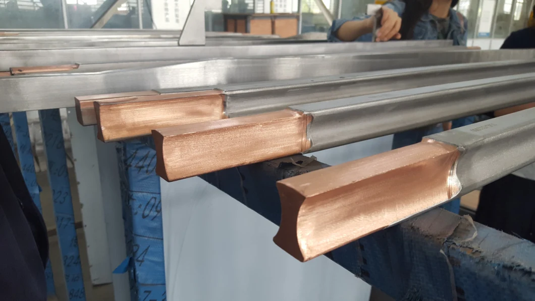 Titanium Clad Copper /Oxygen Free Copper Clad Titanium Busbar for Galvanizing Lines
